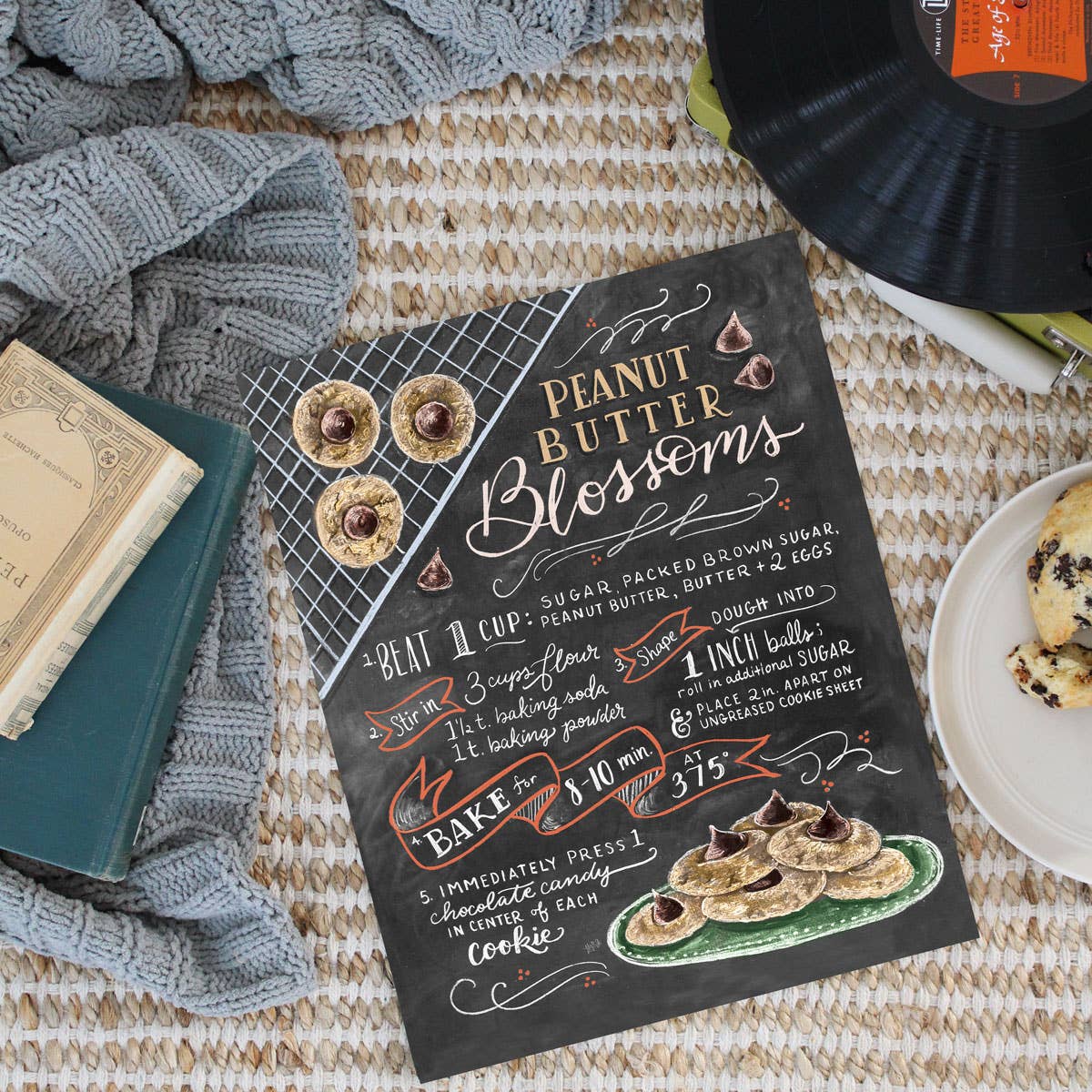 Lily & Val - Wholesale Art Print - Peanut Butter Blossoms Recipe - Print2