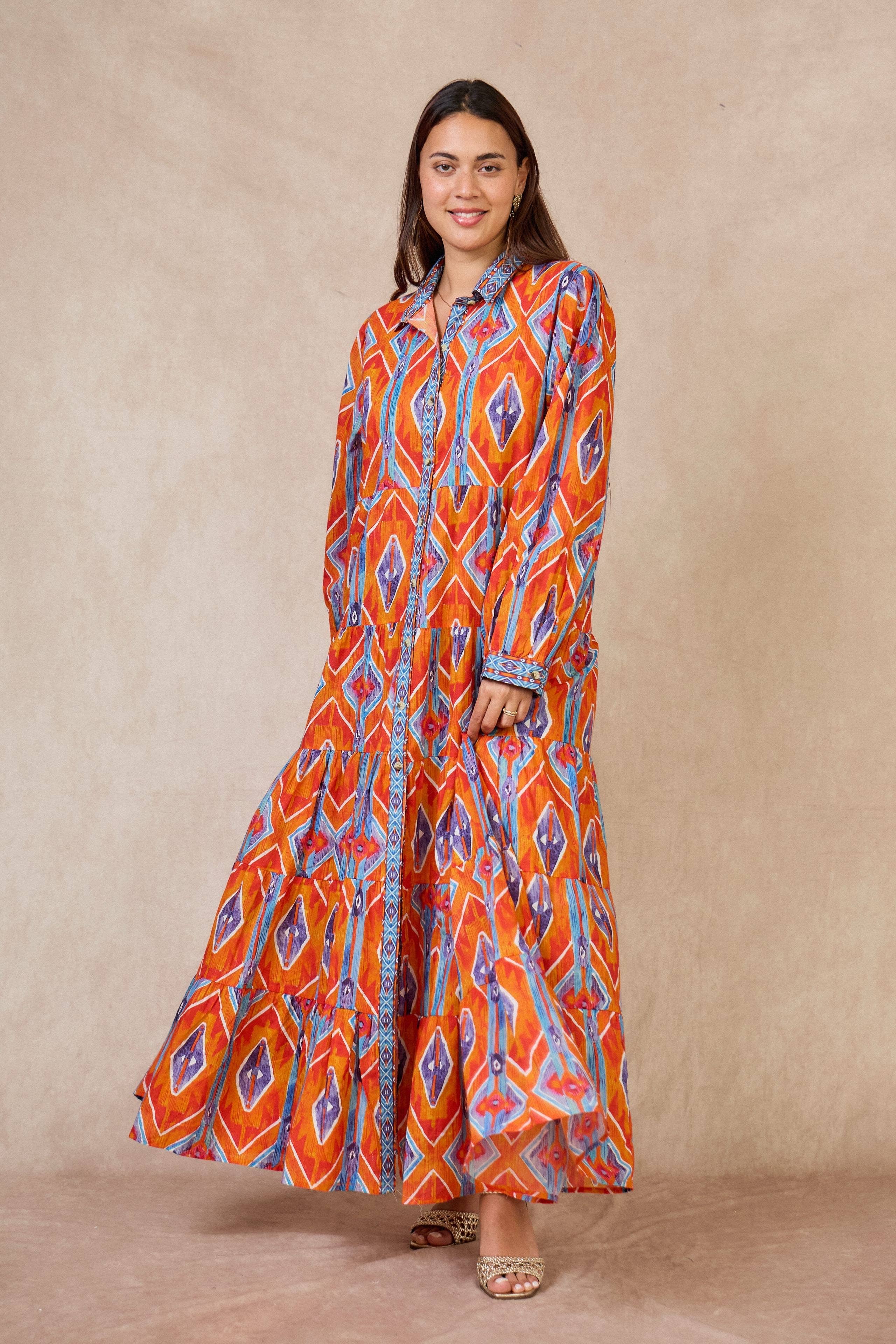 IP  Maxi cotton bohemian dress / Boho clothing - Orice for wholesale on Faire0