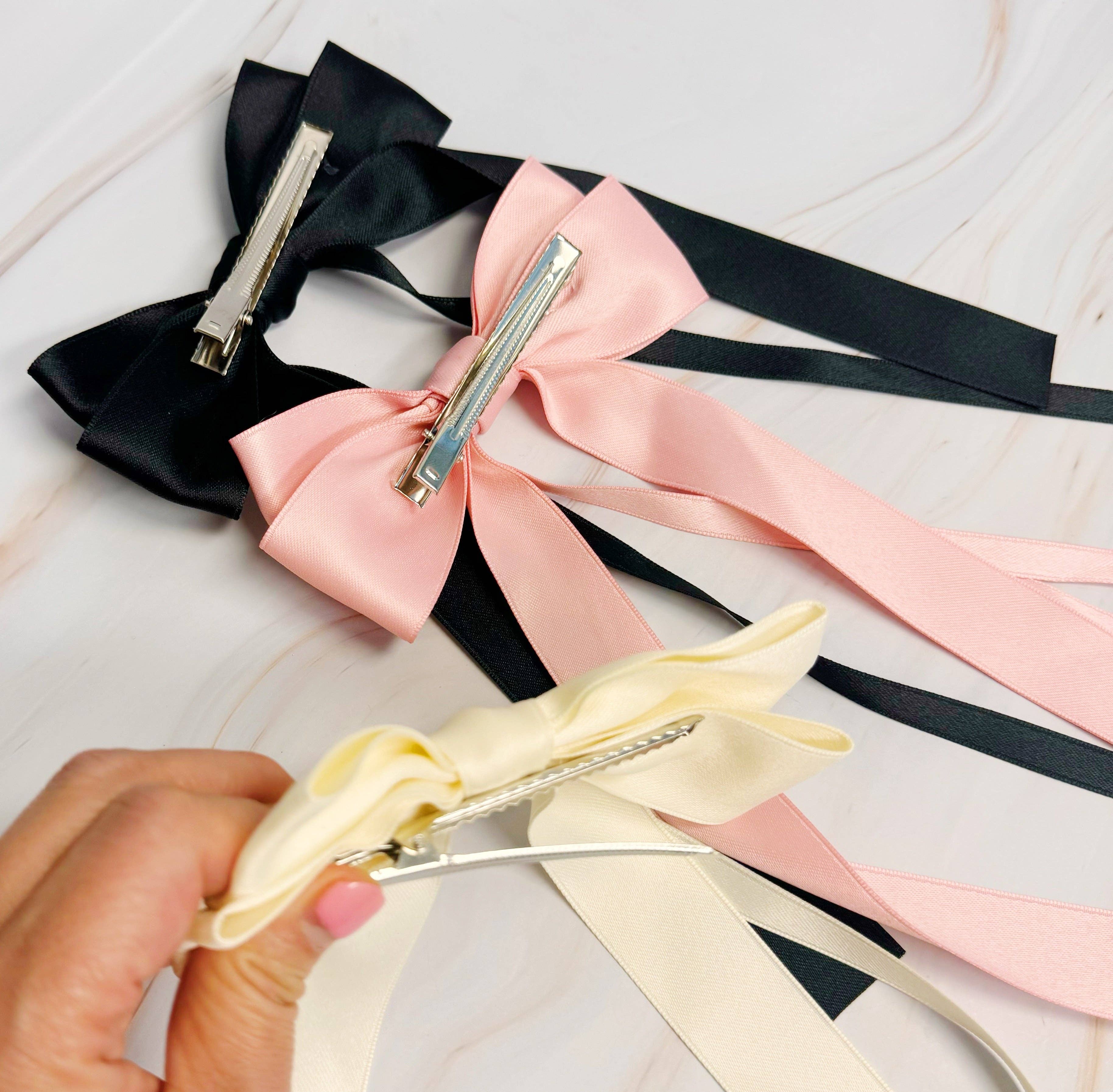 Ellison+Young – wholesale Hair clip – Women’s – Double Bow Long Hair Clip Set of 36