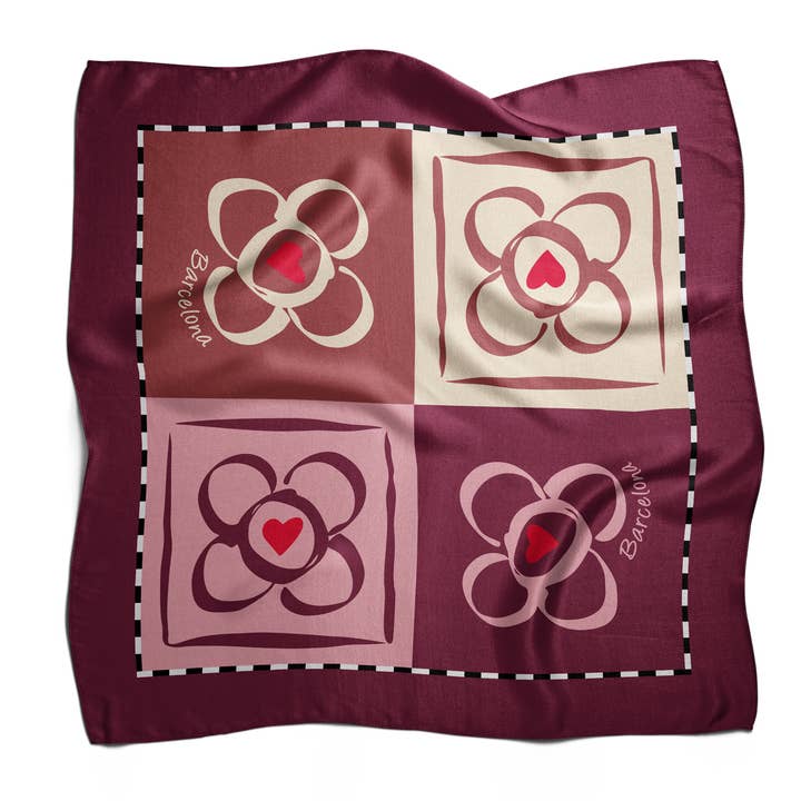 PANOT BARCELONA Scarf | Burgundy for wholesale by Bloom