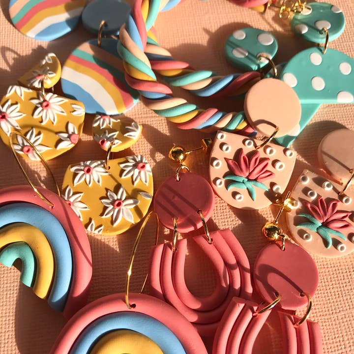 Sun Sprinkles – Großhandel Bastelset – DIY-Polymer-Ton-Ohrring-Set – Bunt8