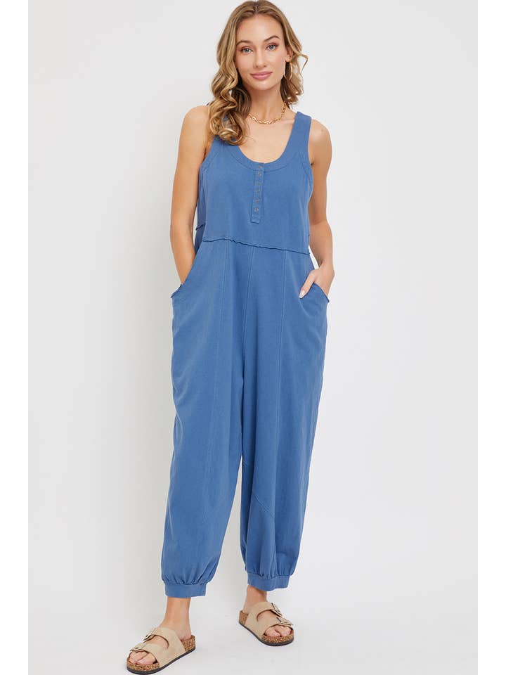 Sweet Lovely by Jen - Wholesale Jumpsuit - Women's - COTTON WASHED SLOUCHY JUMPSUIT25