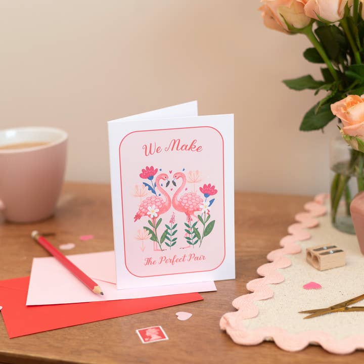 We Make The Perfect Pair Romance Friendship Card for wholesale by Sjstationery