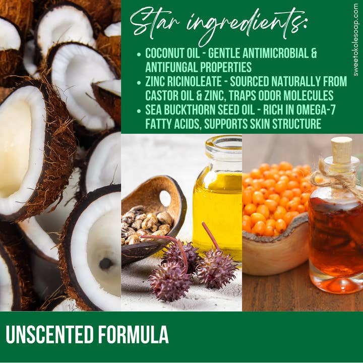 Sweet ʻŌkole Soap Co. - Wholesale Deodorant - Unisex - Natural Unscented Deodorant Balm for Sensitive Skin Gentle1