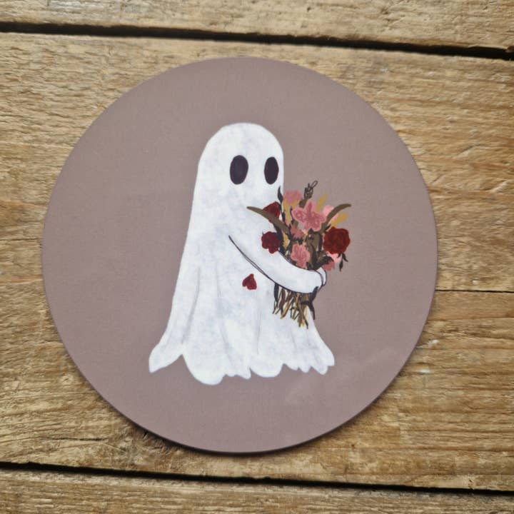 Flower Ghost Coaster for wholesale by Duck Egg Designs