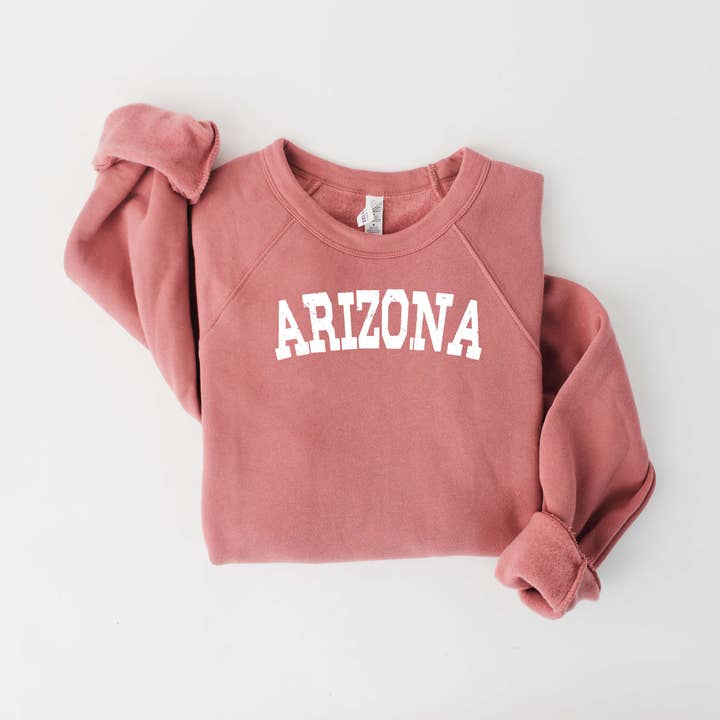 Chandail à col rond Arizona State Bella & Canvas pour la vente par Sights Ink
