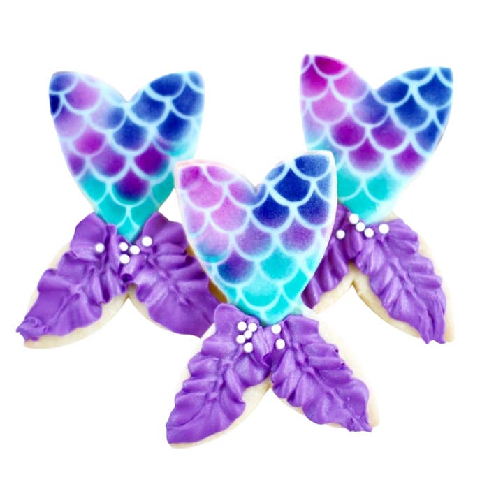 Sweet Sanctions LLC - Wholesale Cookie - Whimsical Mermaid Tail Cookies
