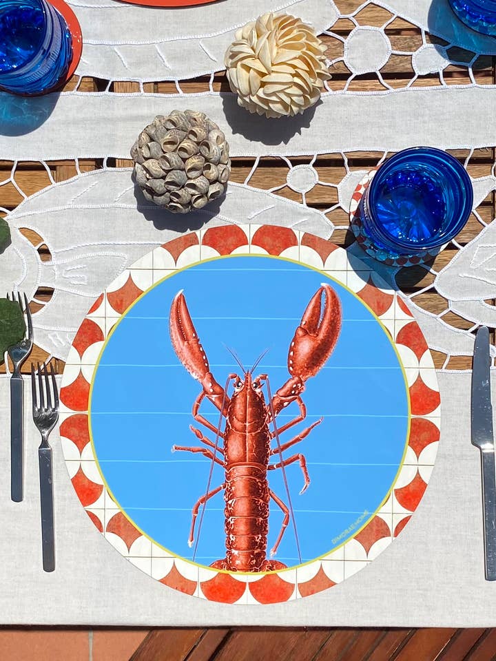 SEA Masonite Placemat - Lobster for wholesale by Dimorae home
