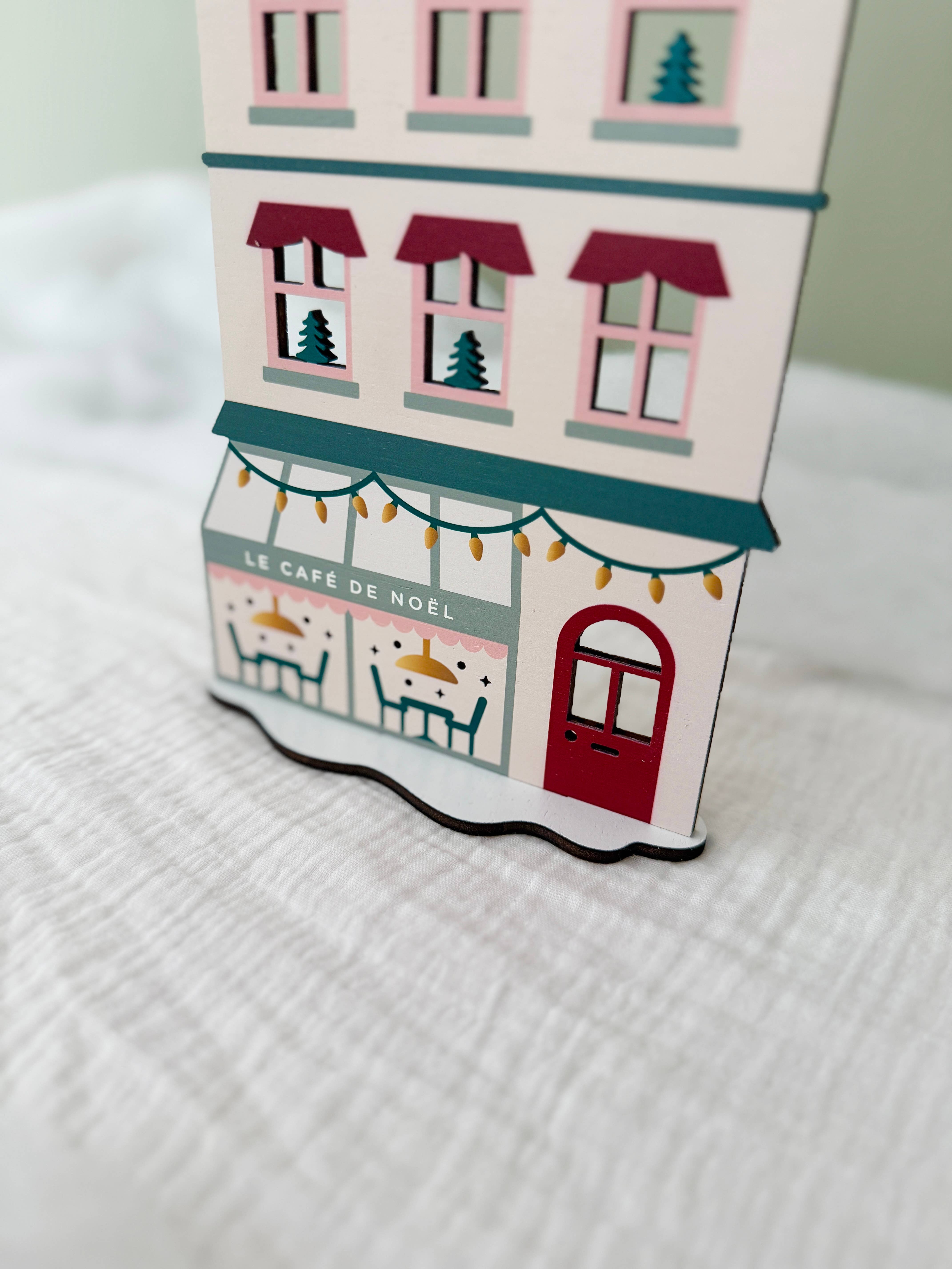 Print Your Love - Wholesale Christmas Decoration - Christmas house in painted wood - Mini Christmas world2