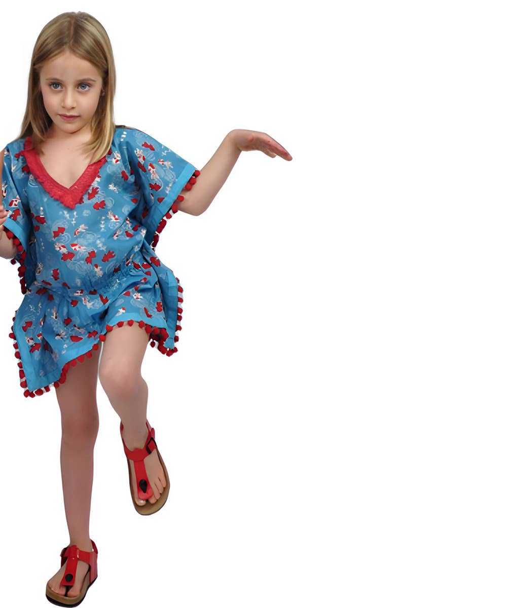 Kalimera Clothing Athens - Venta al por mayor Vestido - Niños - Caftán de peces koi hecho a mano para niñas2