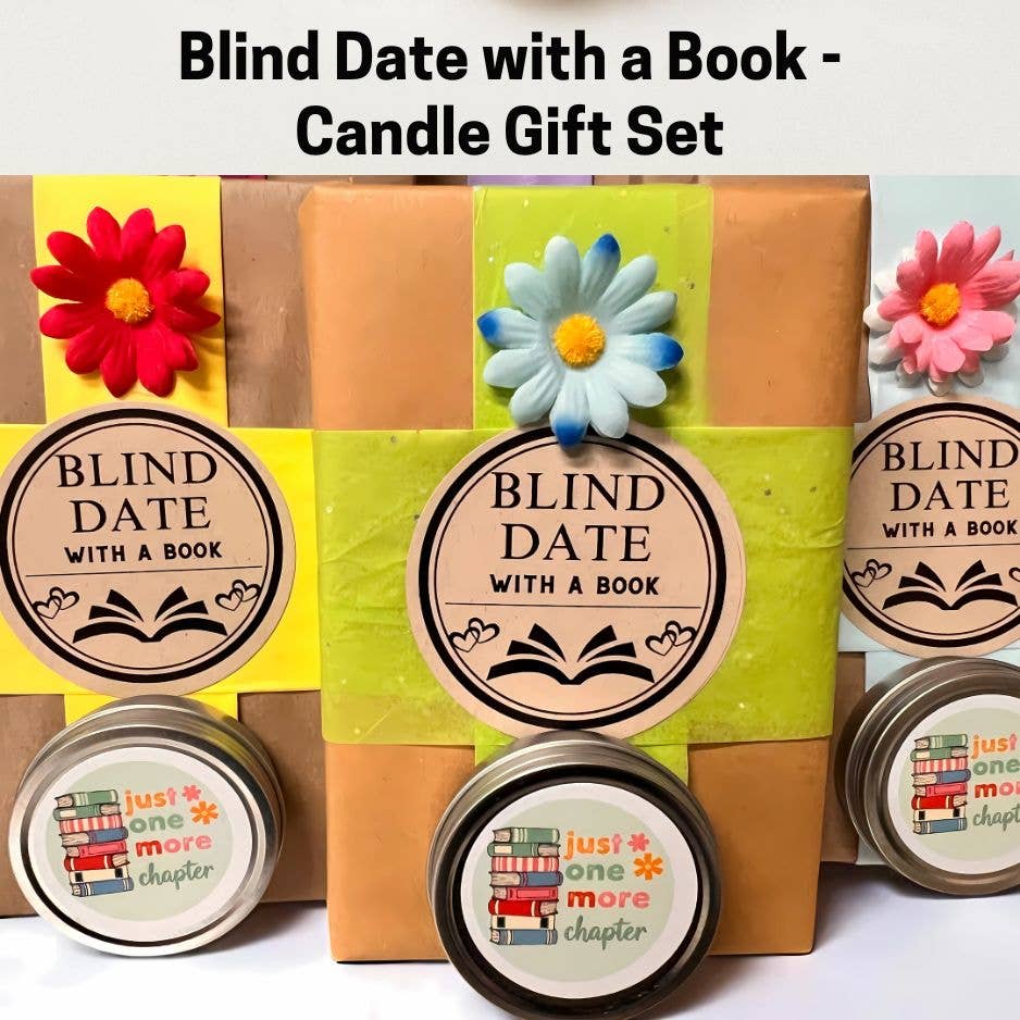 Nefer Designer Candles & Home Decor - Wholesale Contemporary & Literary Fiction - Blind Date with a Book & Candle Gift Set3