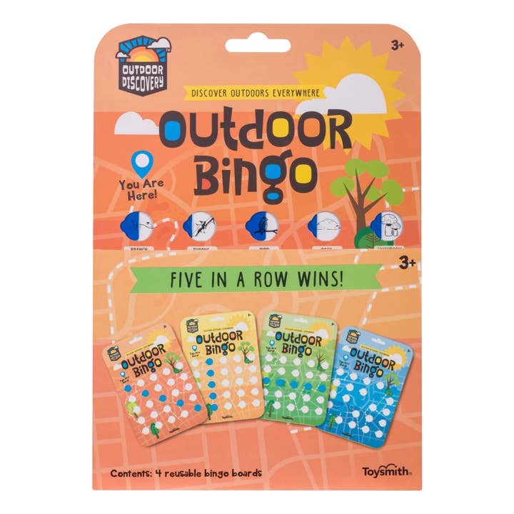 Toysmith - Wholesale Card Game - Outdoor Discovery Outdoor Bingo 4-Pack-Travel or Yard Game