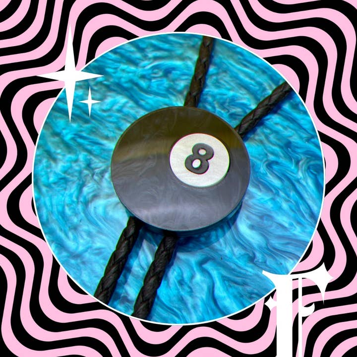 Eight Ball Bolo Tie for wholesale by Foolish Fetish