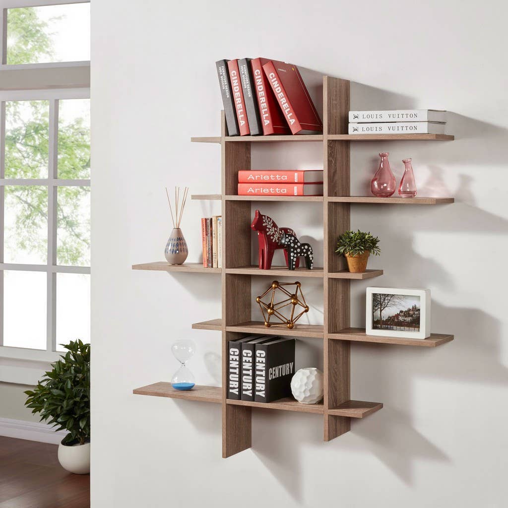 Danya B – wholesale Wall-mounted shelf – Five Level Asymmetric Wall Shelf7