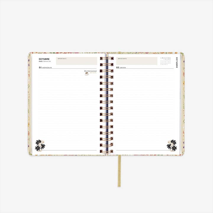 UO - Wholesale Notepad - "Bloom" School Agenda Day Page 2025-2616