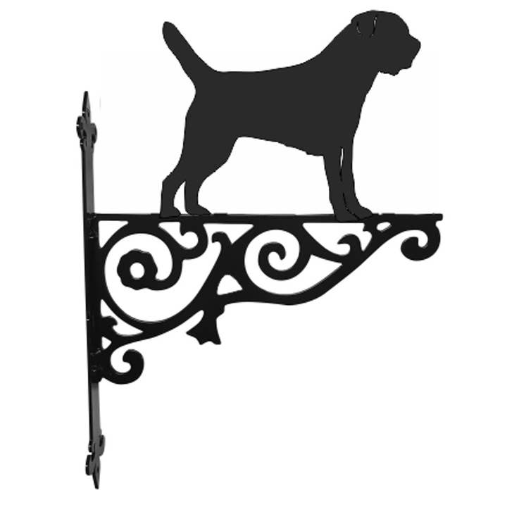 Border Terrier Ornamental Hanging Bracket for wholesale by Steel Images