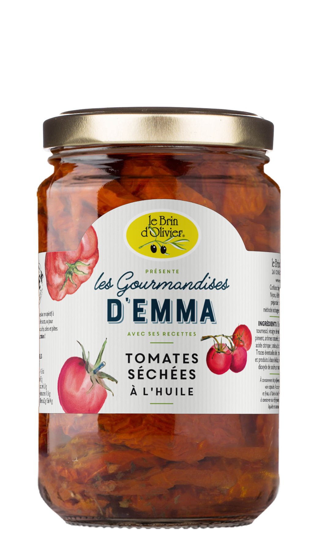 Le Brin d'Olivier - Wholesale Pickled Vegetables - Sun-dried tomatoes in oil 12x285g - Les Gourmandises d'Emma0