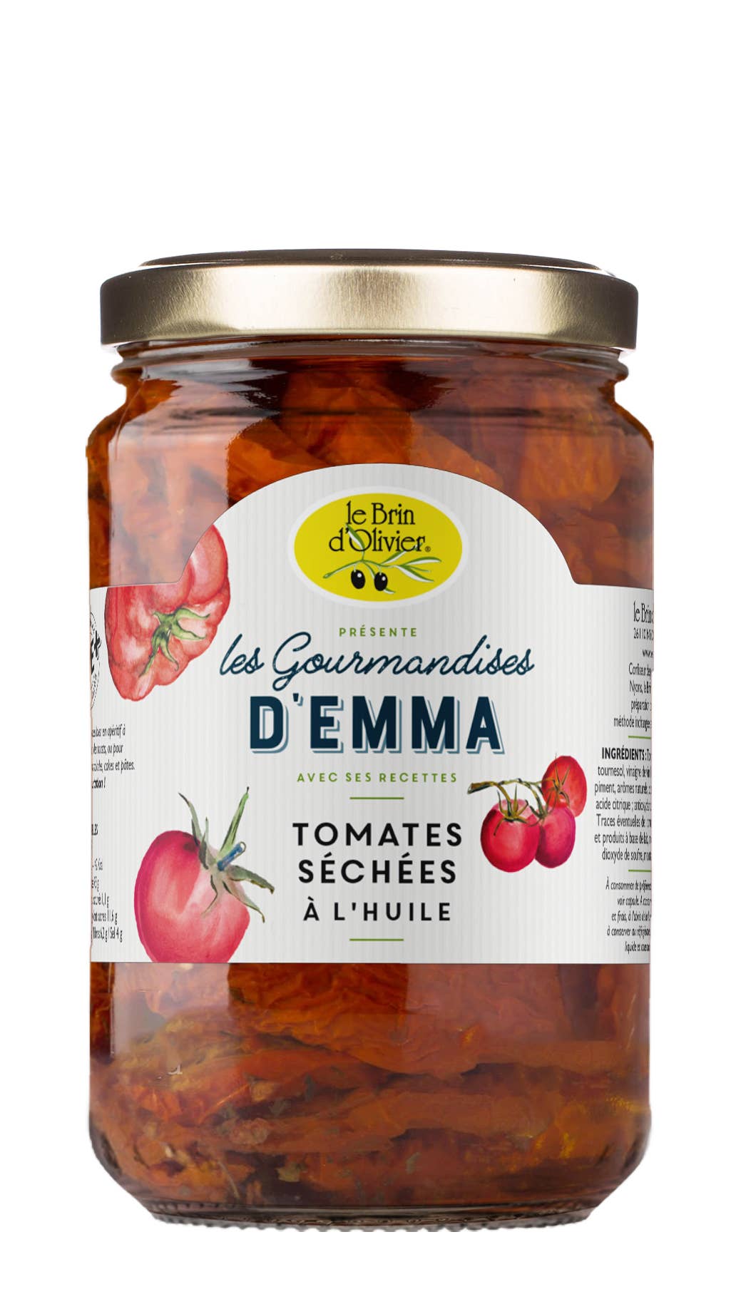 Le Brin d'Olivier - Wholesale Pickled Vegetables - Sun-dried tomatoes in oil 12x285g - Les Gourmandises d'Emma