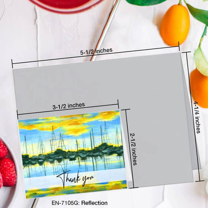 Printed Canvas - Vendita all'ingrosso Biglietti di ringraziamento - Riflessione, Biglietto di Auguri (#7105G)1