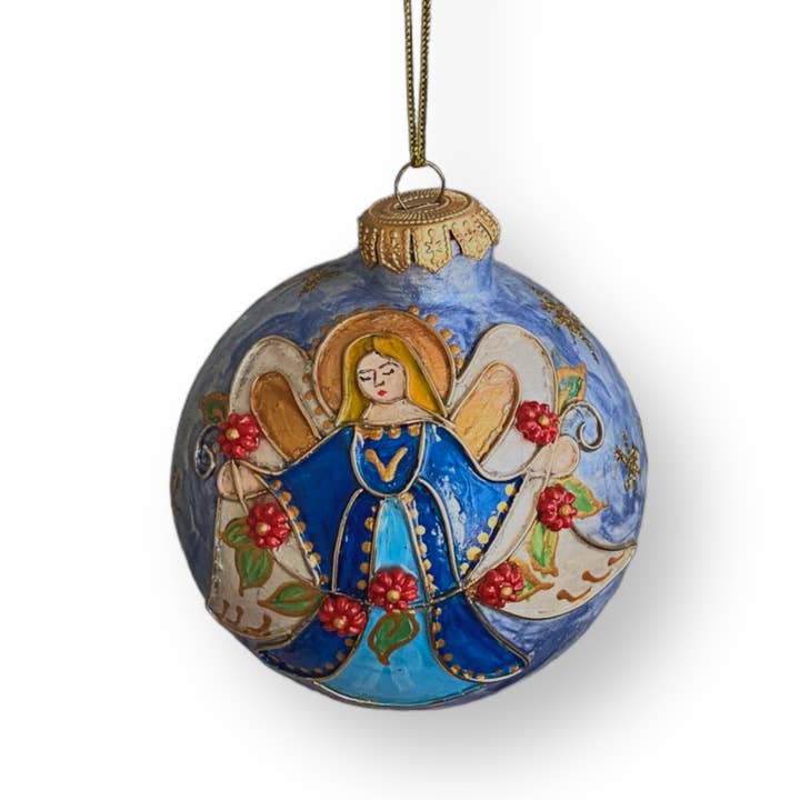 Bolas de Natal pintadas à mão com técnica cloisonné por atacado de Arte e sfizio