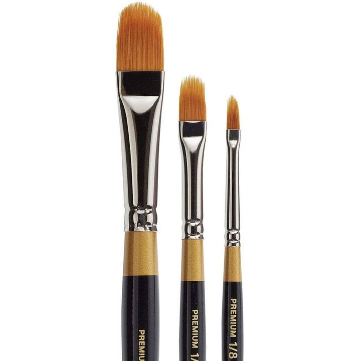 KINGART - Wholesale Paint/Wax Brush - Original Gold® 9520 Filbert Rake™ Set, 3 pc4