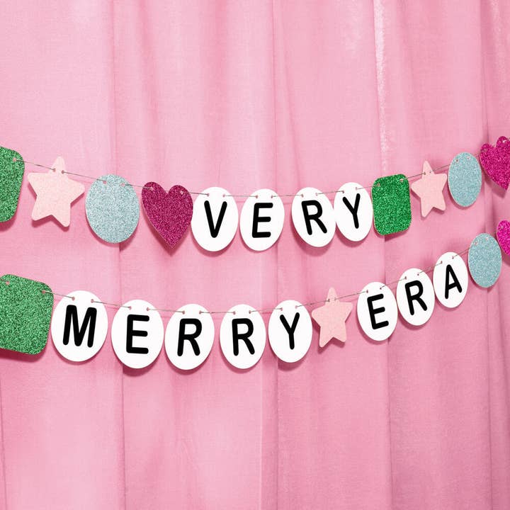 xo, Fetti - Wholesale Party Sign/Banner - Very Merry Era Banner - friendship bracelet banner christmas