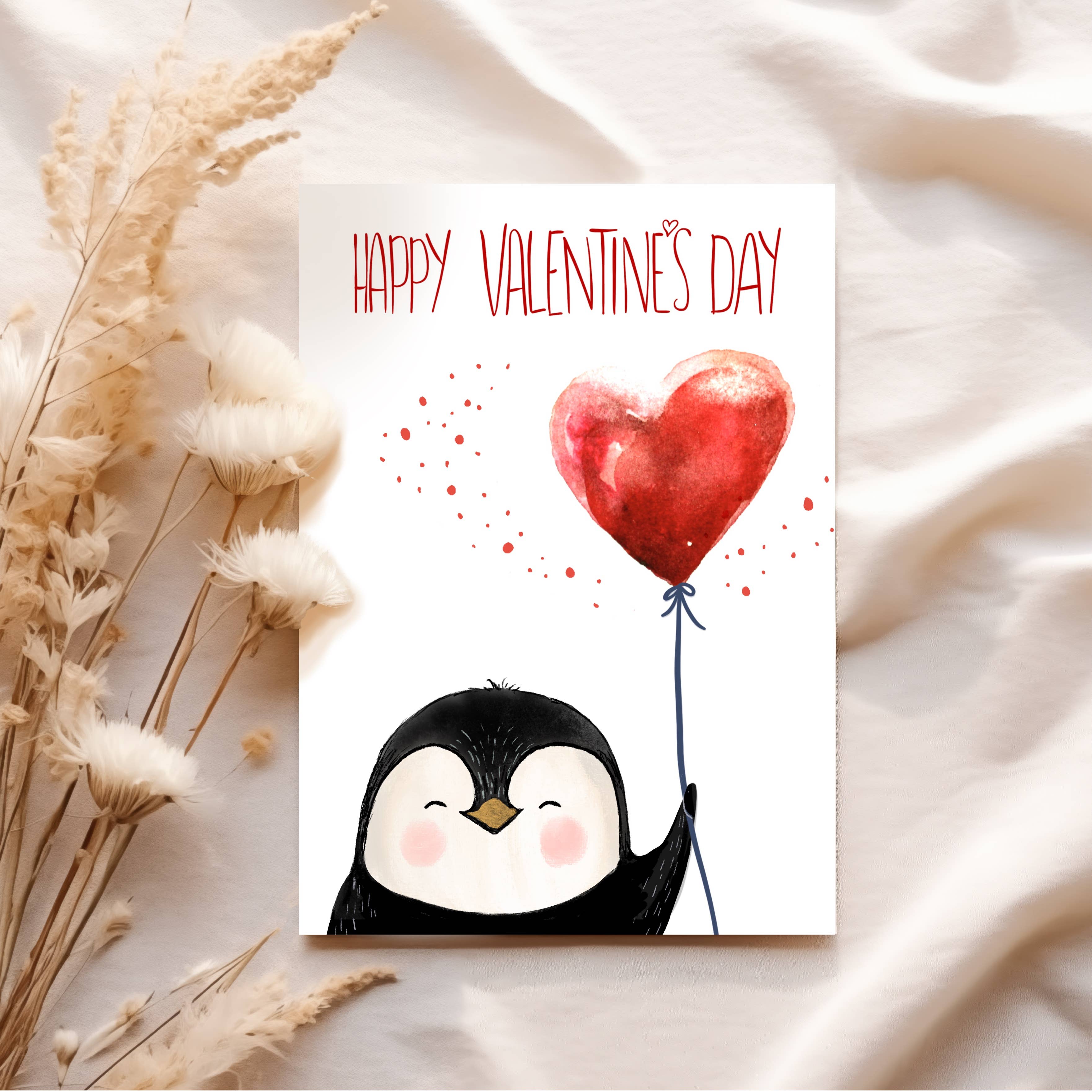 Christy Obalek Illustration - Wholesale Valentine's Day Card - Valentine Penguin love card2