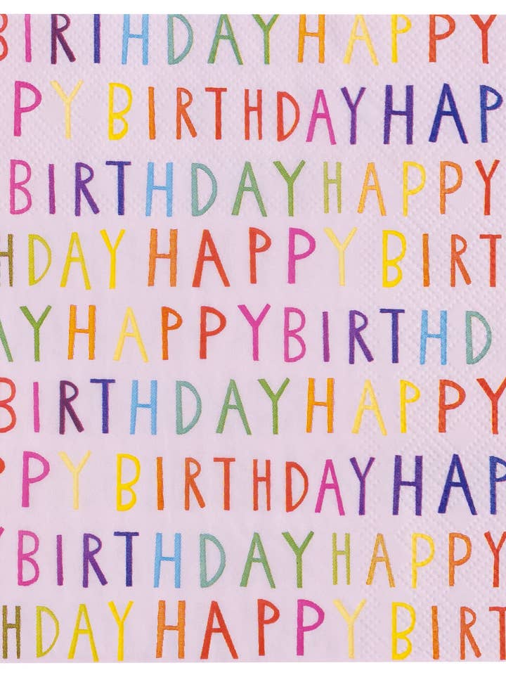 Napkin Birthday Pink for wholesale by Glick