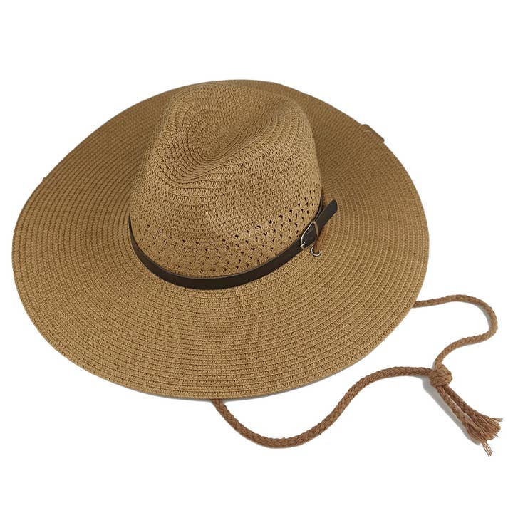 FASHION STRAW STRAP PANAMA SUNHAT, JCH 4192 for wholesale by JOIA ACCESSORIES