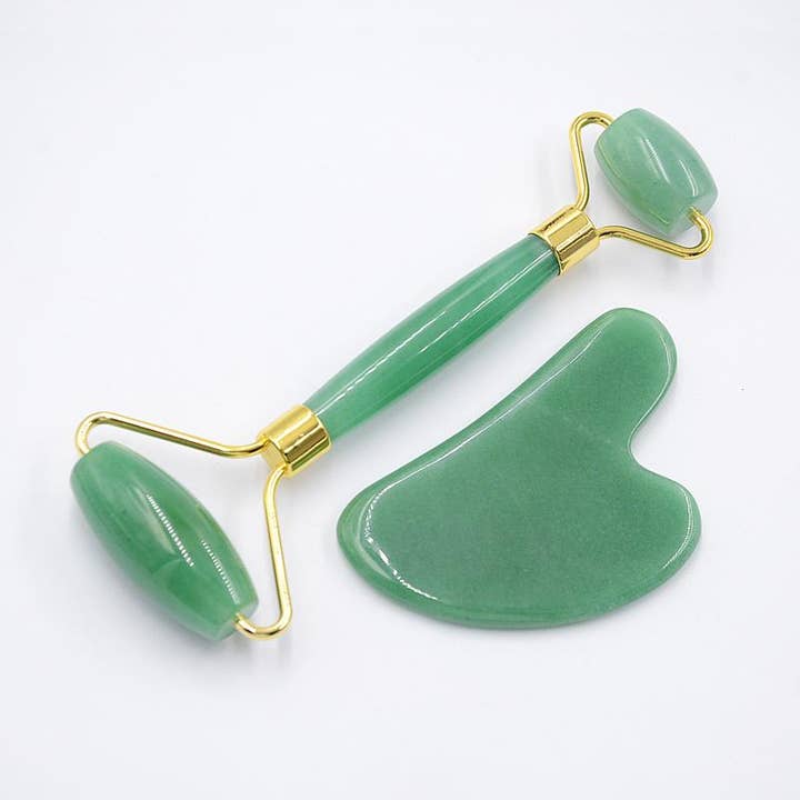 Masseur de beauté Green Jade Roller pour la vente par Nanda Gems