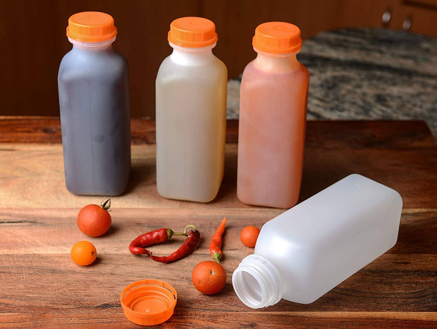 EcoQuality - Wholesale Drink Lids - 38MM Ratchet Caps and Lids for Plastic Juice Bottles For HDP10