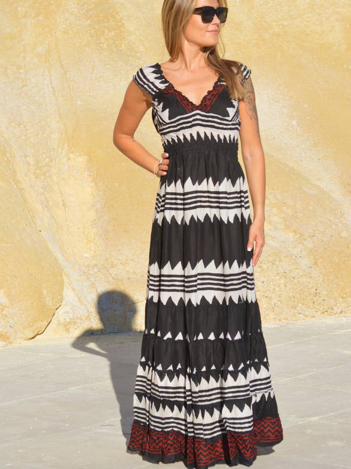 Robe bohème ND-6 Happy Daisy en modal pour la vente par Mandala by Mallorca