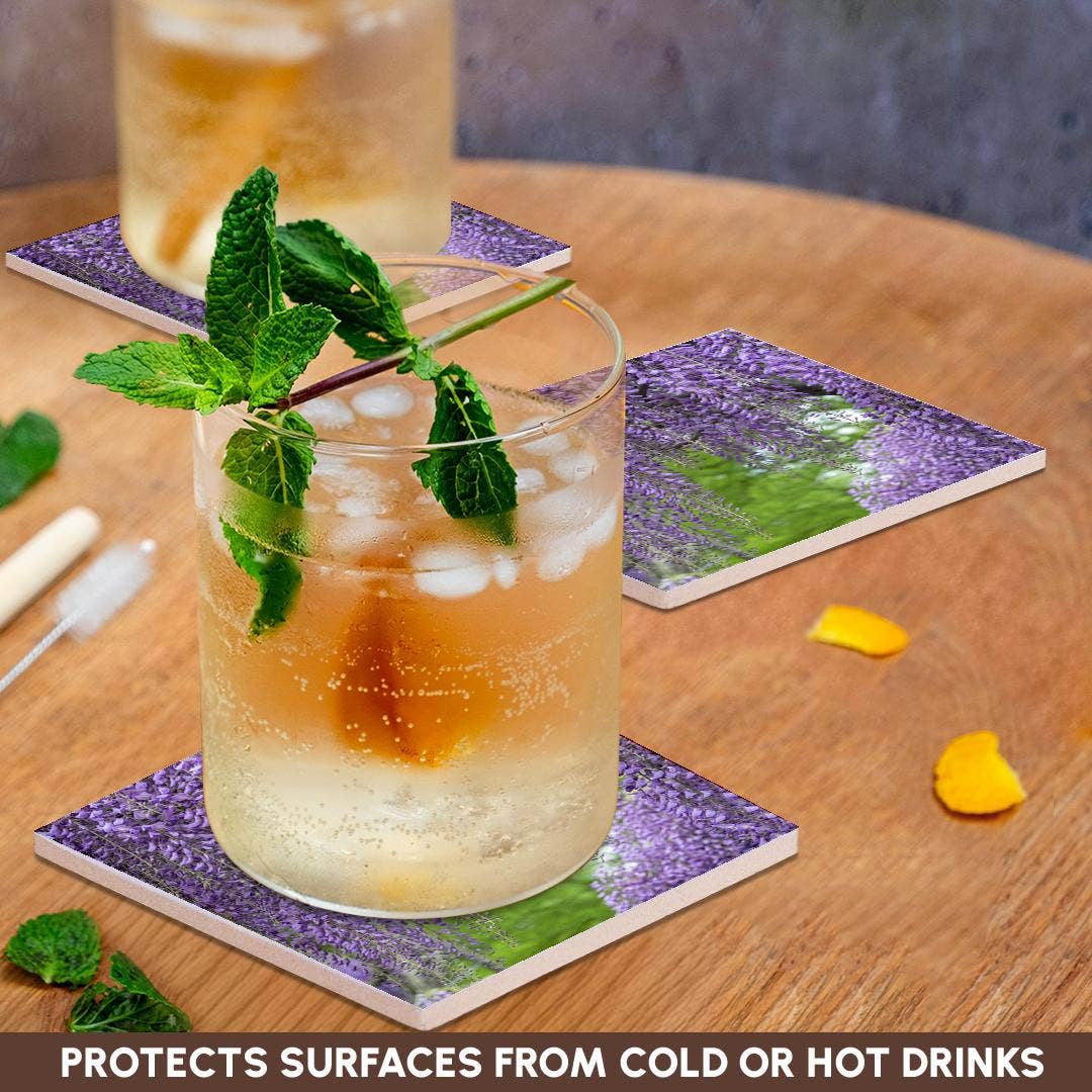 3dRose - Wholesale Onderzetters - 3dRose, Japanse Blauwe Regen, Onderzetter2