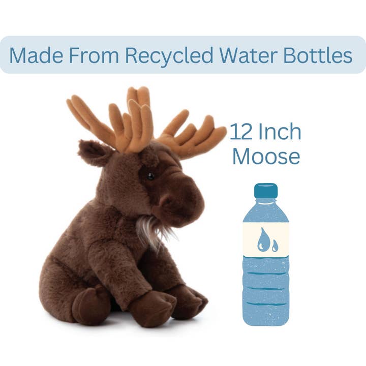 The Petting Zoo - Wholesale Stuffed/Plush Toy - Kids & Baby - 12" (30cm) Wild Onez Moose Sitting