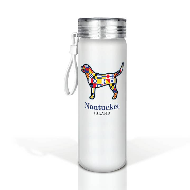 Customizable Frosted Glass 20oz Bottle: Nautical Primary Do for wholesale by Matrix