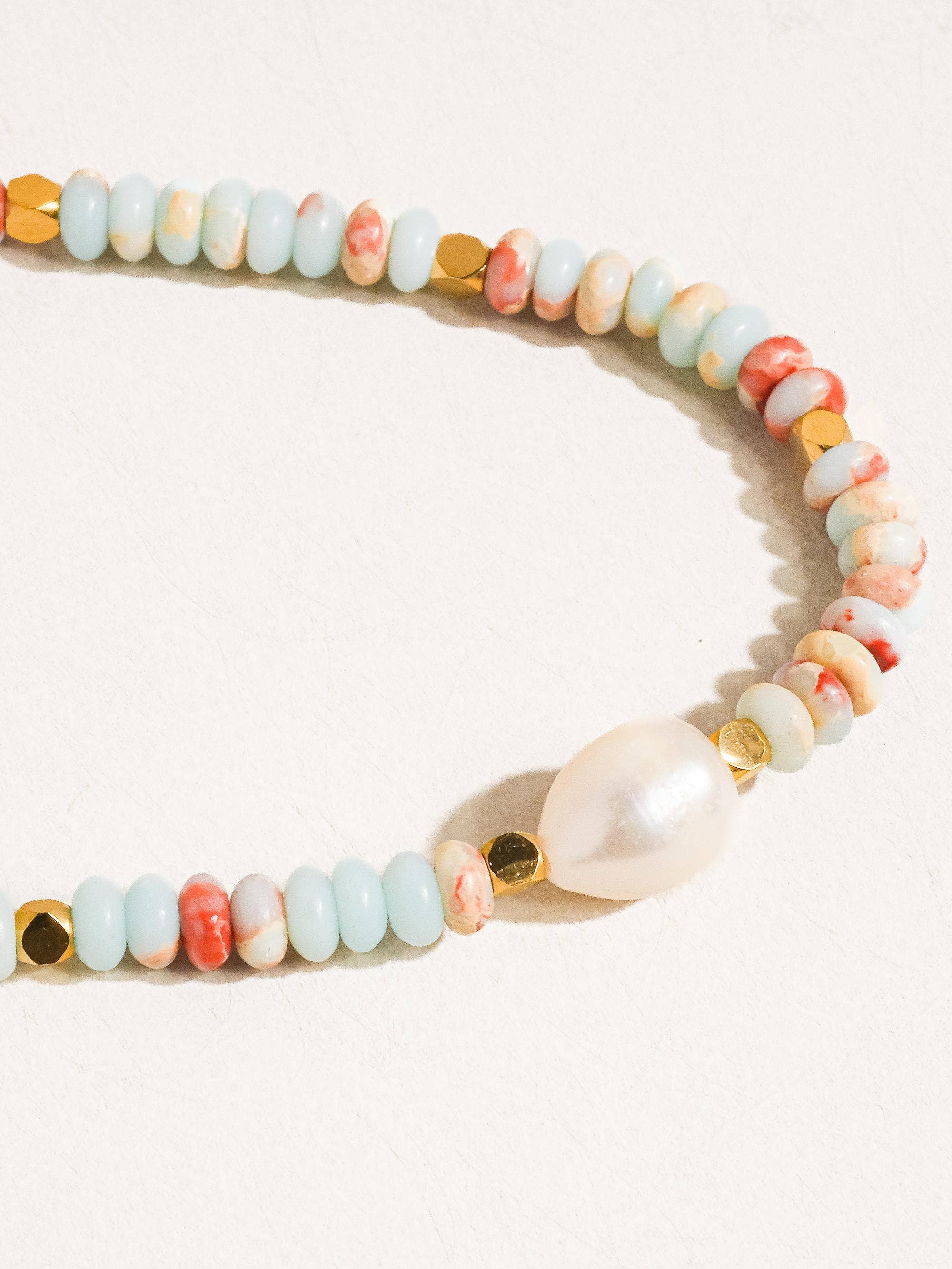 Multi Colored Swank Non-Tarnish Boho Beaded Pearl Necklace for wholesale on Faire