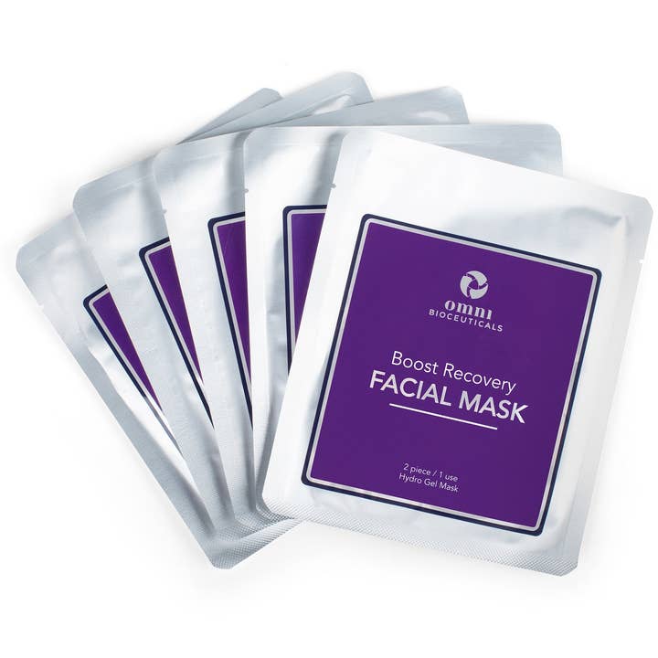 Boost Recovery Facial Mask - 5 Pack for wholesale by Omni Bioceutical Innovations
