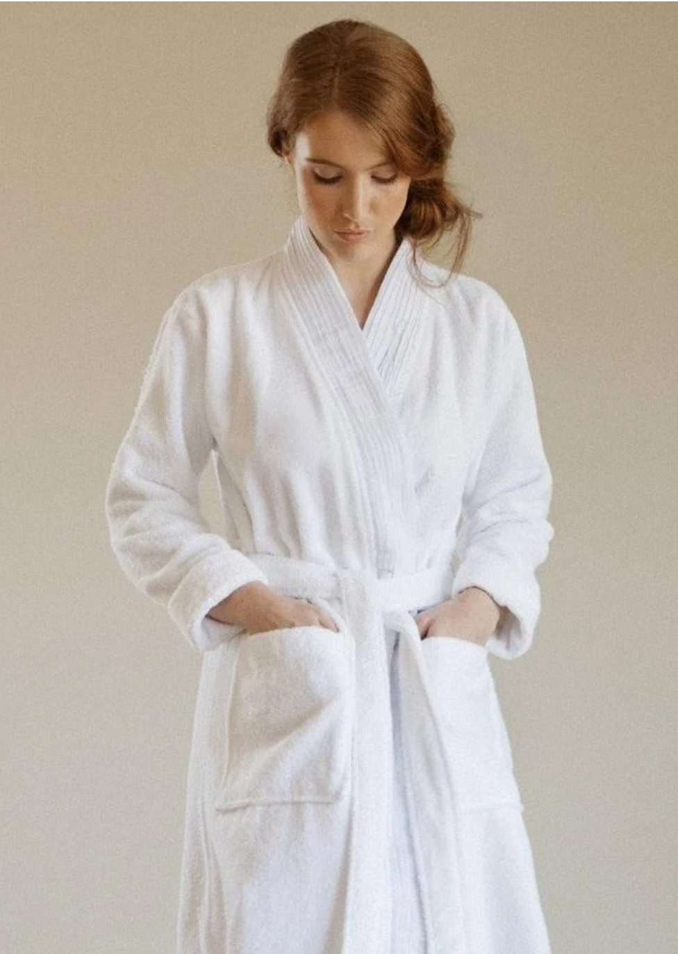 Pure Fiber - Wholesale Robe - Women's - Pleated Trim Turkish Cotton Robe – Handwoven Terry0