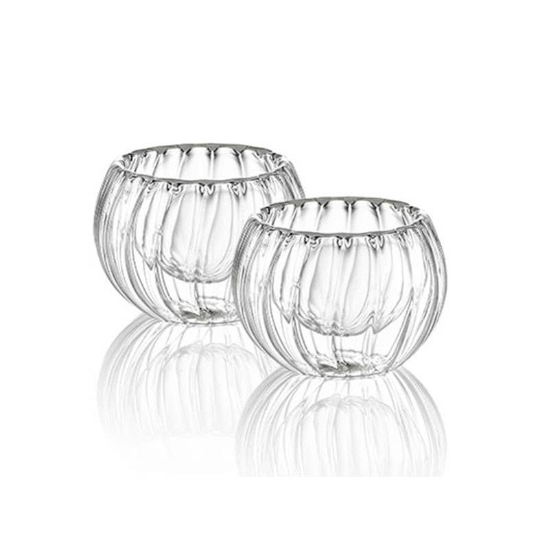 Tea soul - Wholesale Coffee/Tea Cup - Double-layer glass pumpkin cups 30 ml 2 pcs2