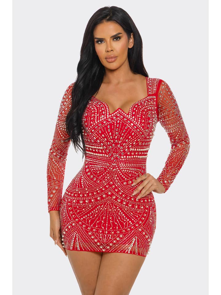 BANJUL - Wholesale Dress - Women's - BCCDS72256 & WIDE-STRAP RHINESTONE MINI DRESS7