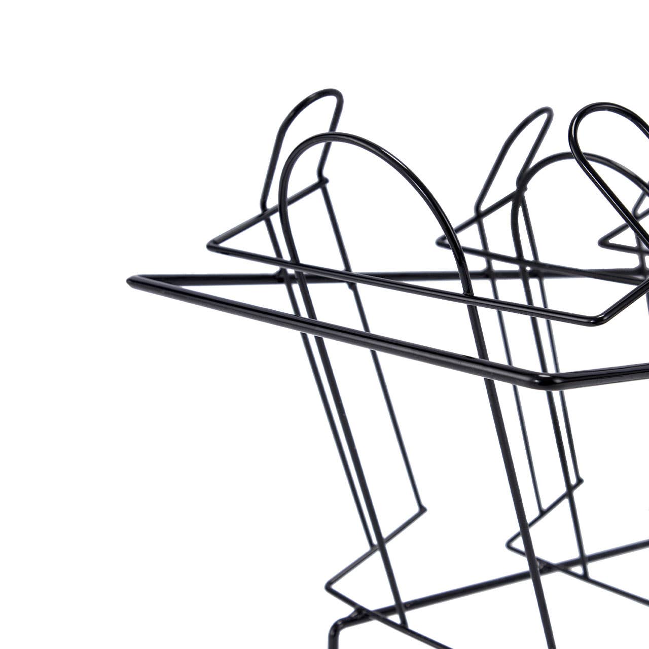 Store Supply Warehouse - Wholesale Retailer Display - Accessories - 4-Tier Black Countertop Cap Display - 20"H x 16"D x 9¼"W8