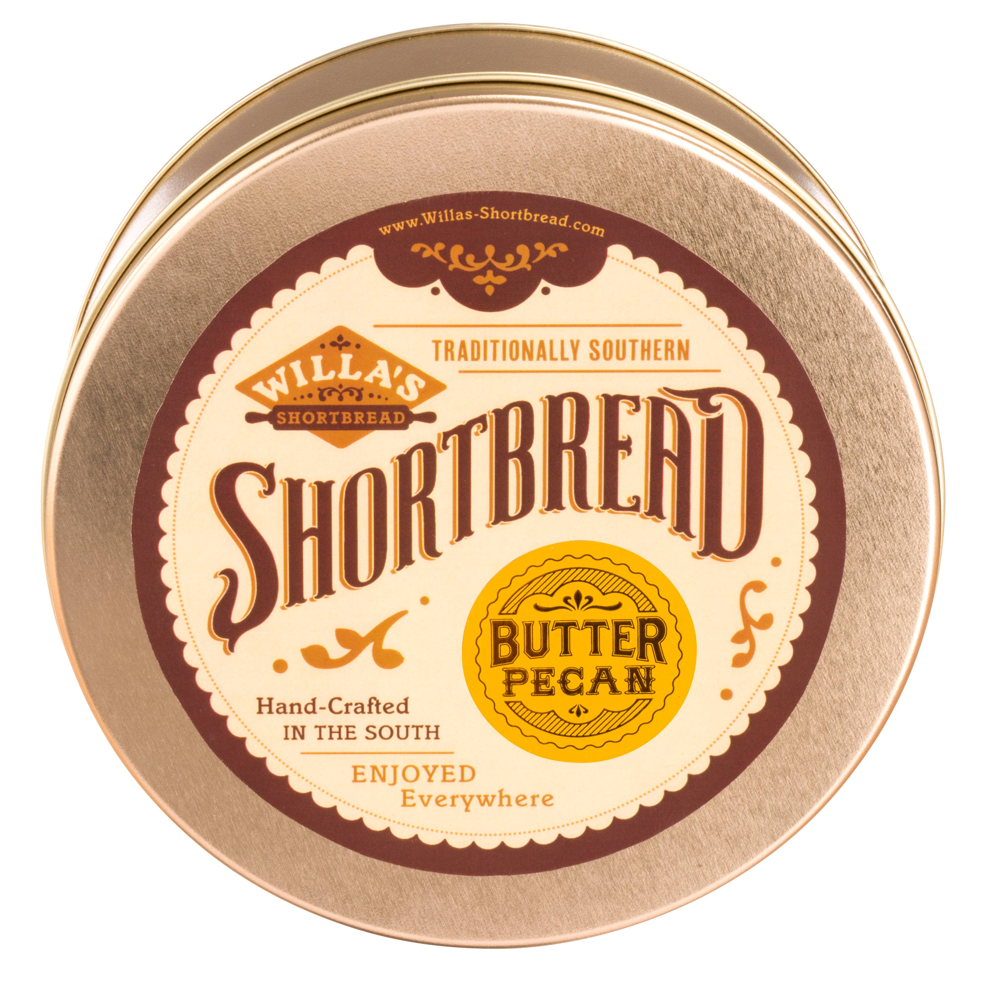 Willa's Shortbread - Wholesale Cookie - Butter Pecan Shortbread - Classic Tin0