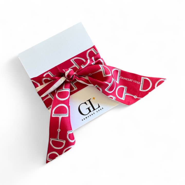 The Gameday Signature Scarf- Crimson And White for wholesale by Gameday Luxe