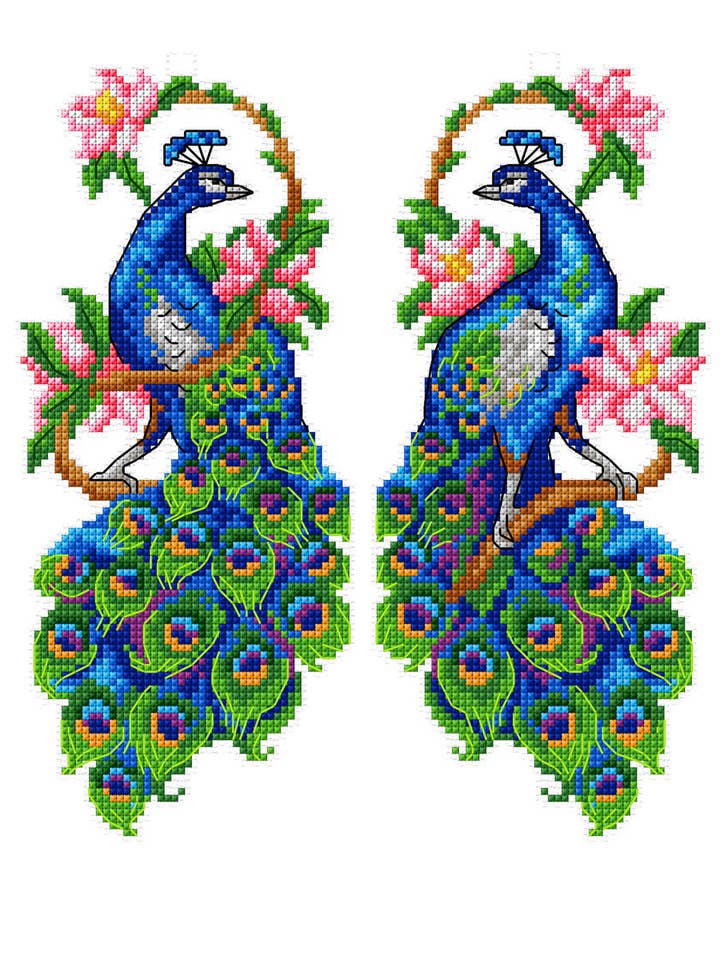 Peacocks 143CS Counted Cross-Stitch Kit for wholesale by Wizardi
