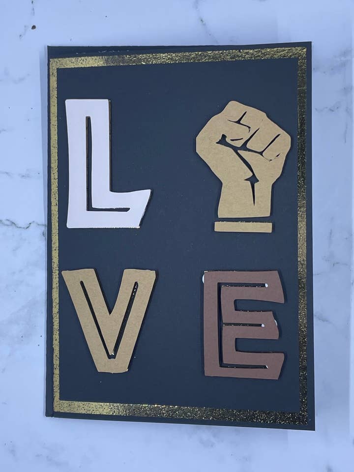 Biglietto d'amore nero per la vendita all'ingrosso da parte di D. Johnson & Co Greetings