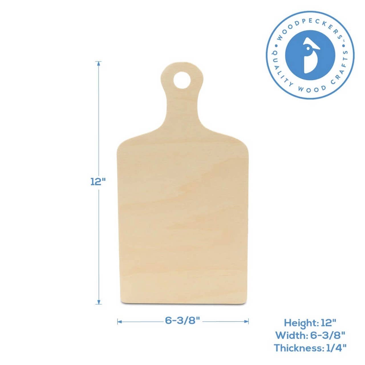 Woodpeckers Crafts - Wholesale Cutouts - Wood Cutting Board Cutout with Handle1