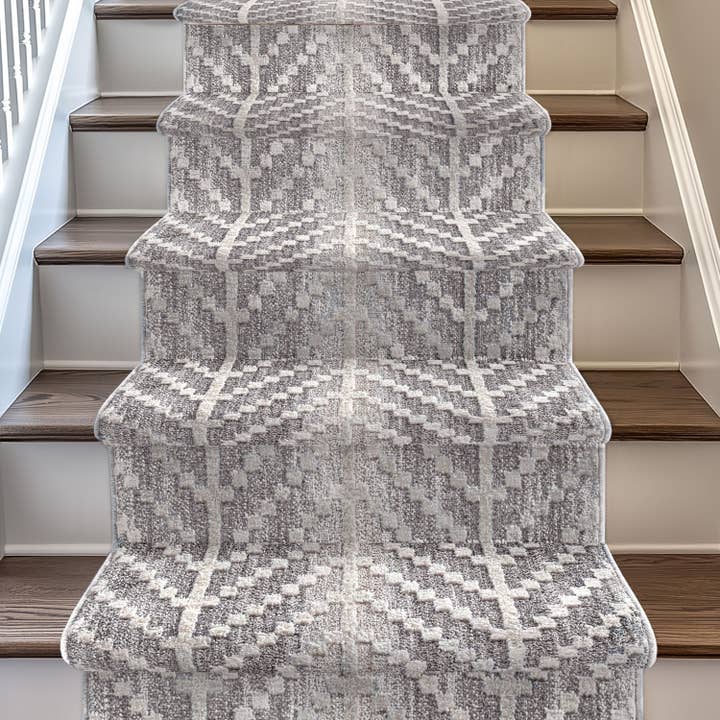 Custom Size Runner Rhodes Taupe Choose Length Stair Runner for wholesale by Well Woven