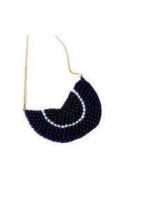 Nich Necklace Indigo for wholesale by Haiti Design Co.