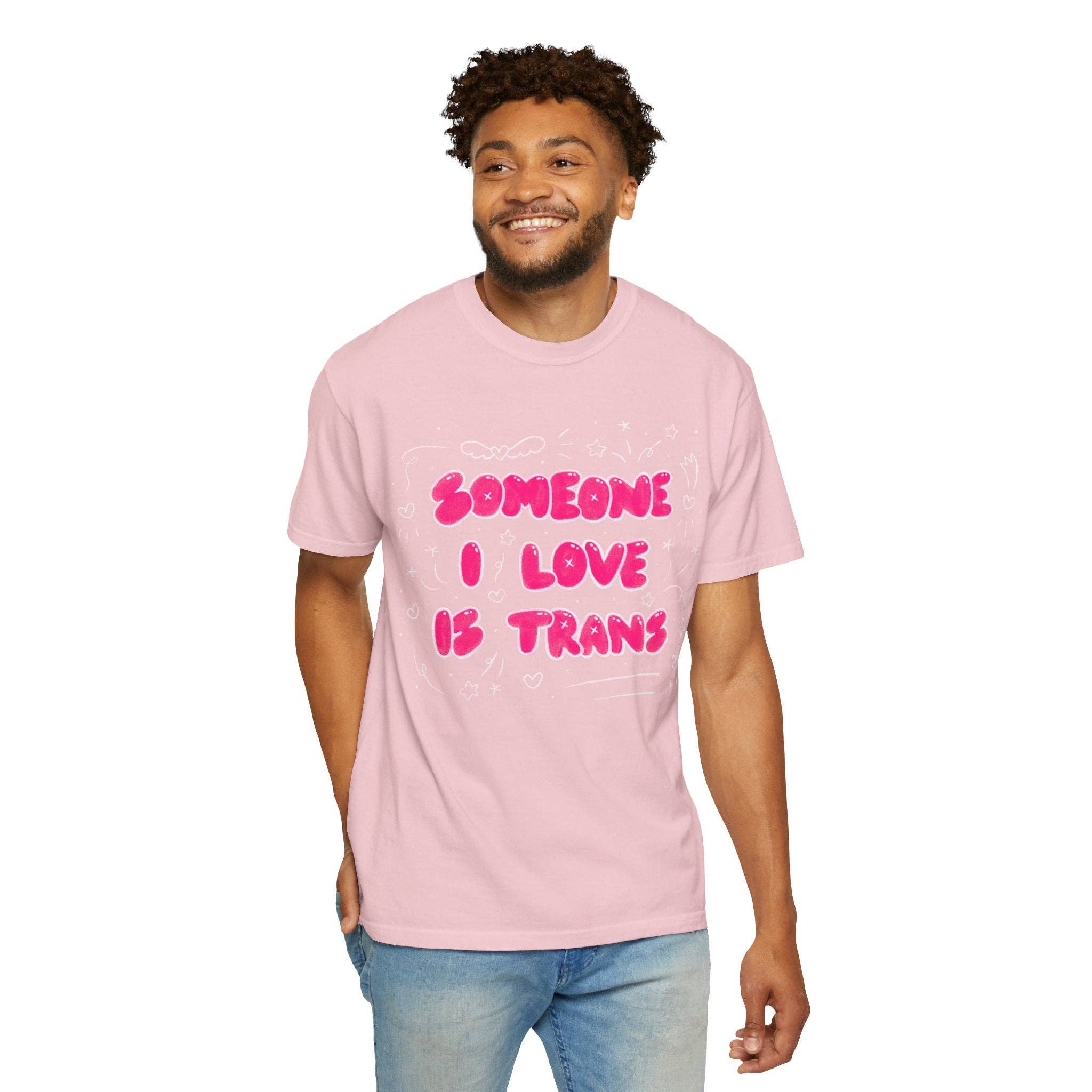 SoftBoysClub - Wholesale Screen Printed T-Shirt - Unisex - "Someone I Love Is Trans" Trans Ally T-Shirt18