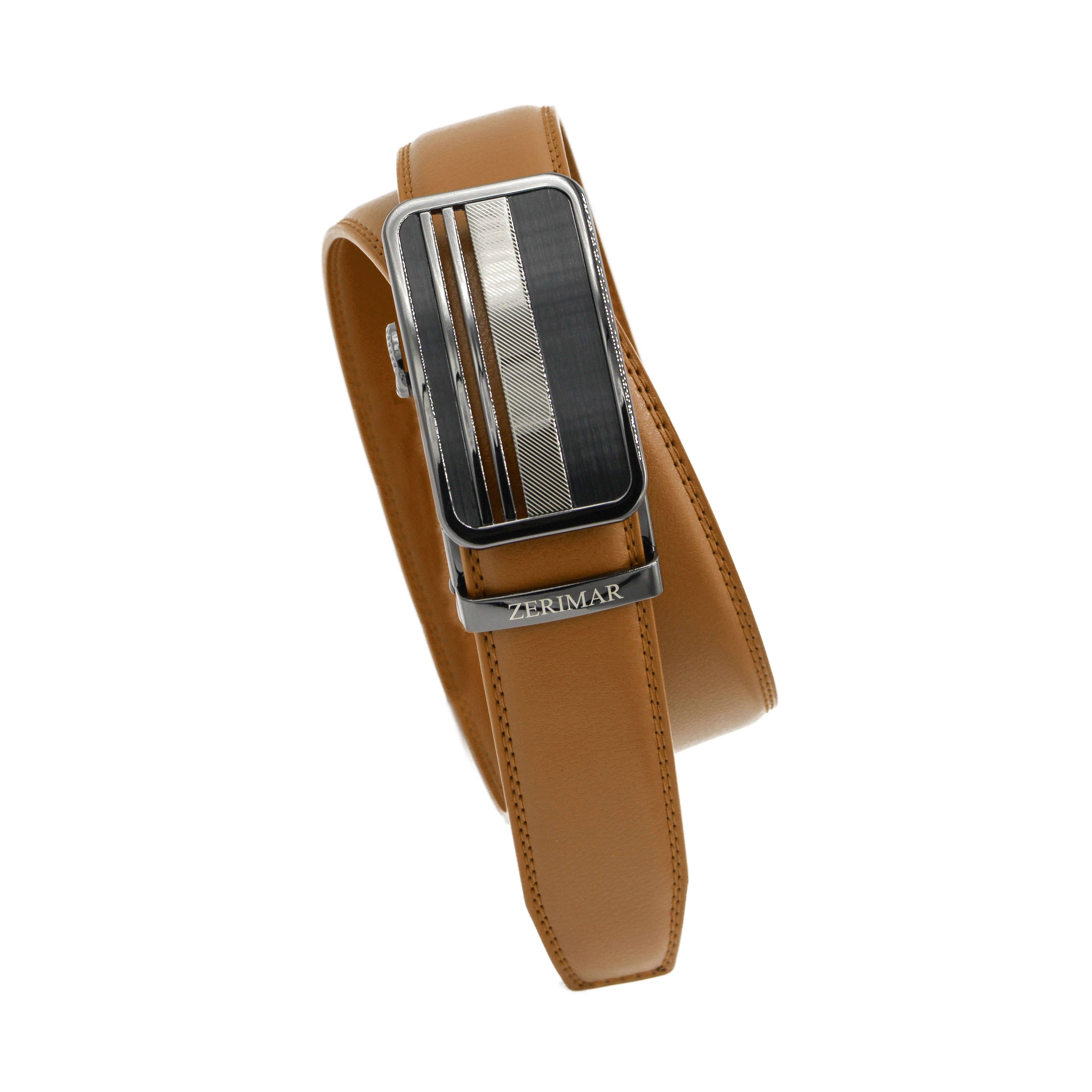 Zerimar 1942 - Wholesale Belt - Men's - Men's Belt with automatic buckle Leather belt Width 3.5 cm2